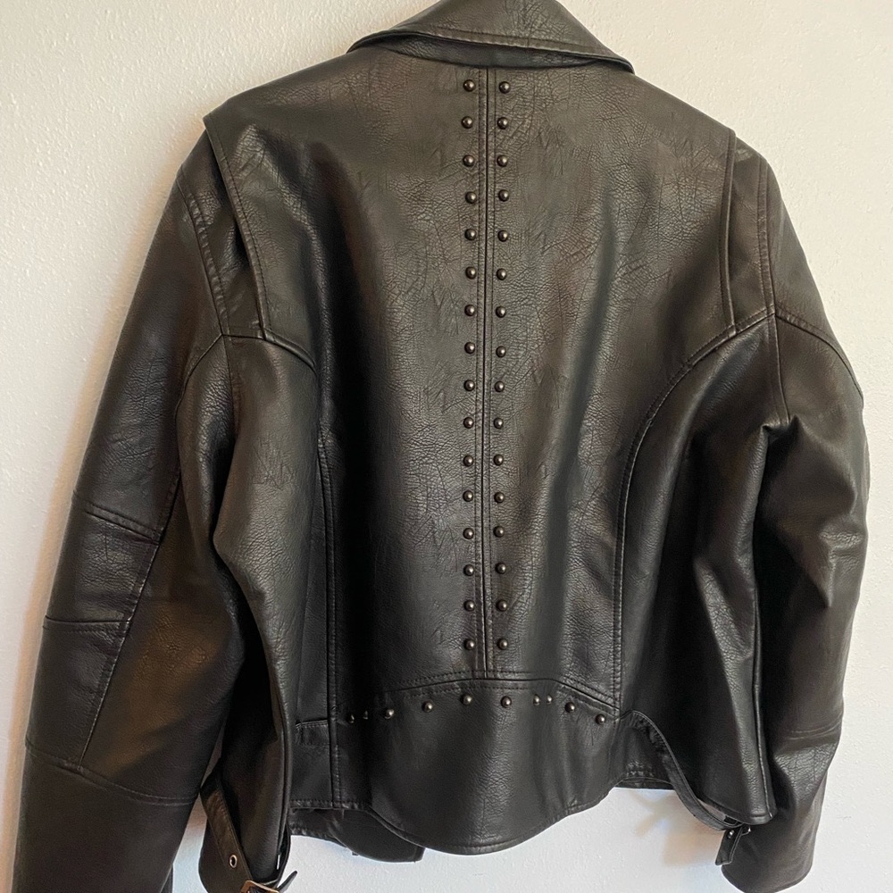 Faux Leather Moto Jacket. Never worn.